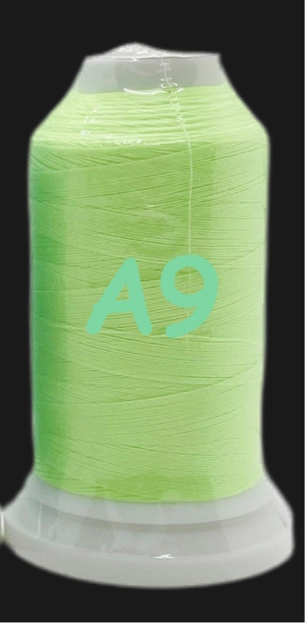 π Glow In The Dark Embroidery Thread by The Glow In The Dark Shop | 150D/2 | 800 Meters Polyester Sewing Thread | Luminous Thread for DIY, Cross Stitch, & Machine Embroidery π | A7