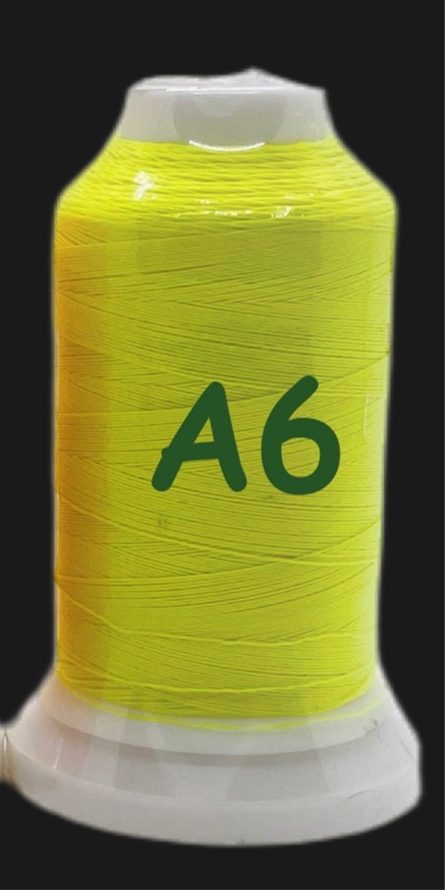 π Glow In The Dark Embroidery Thread by The Glow In The Dark Shop | 150D/2 | 800 Meters Polyester Sewing Thread | Luminous Thread for DIY, Cross Stitch, & Machine Embroidery π | A6