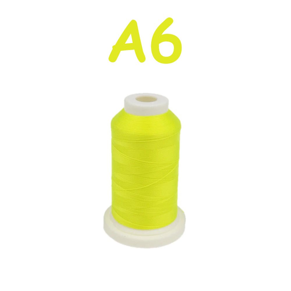 π Glow In The Dark Embroidery Thread by The Glow In The Dark Shop | 150D/2 | 800 Meters Polyester Sewing Thread | Luminous Thread for DIY, Cross Stitch, & Machine Embroidery π | A7