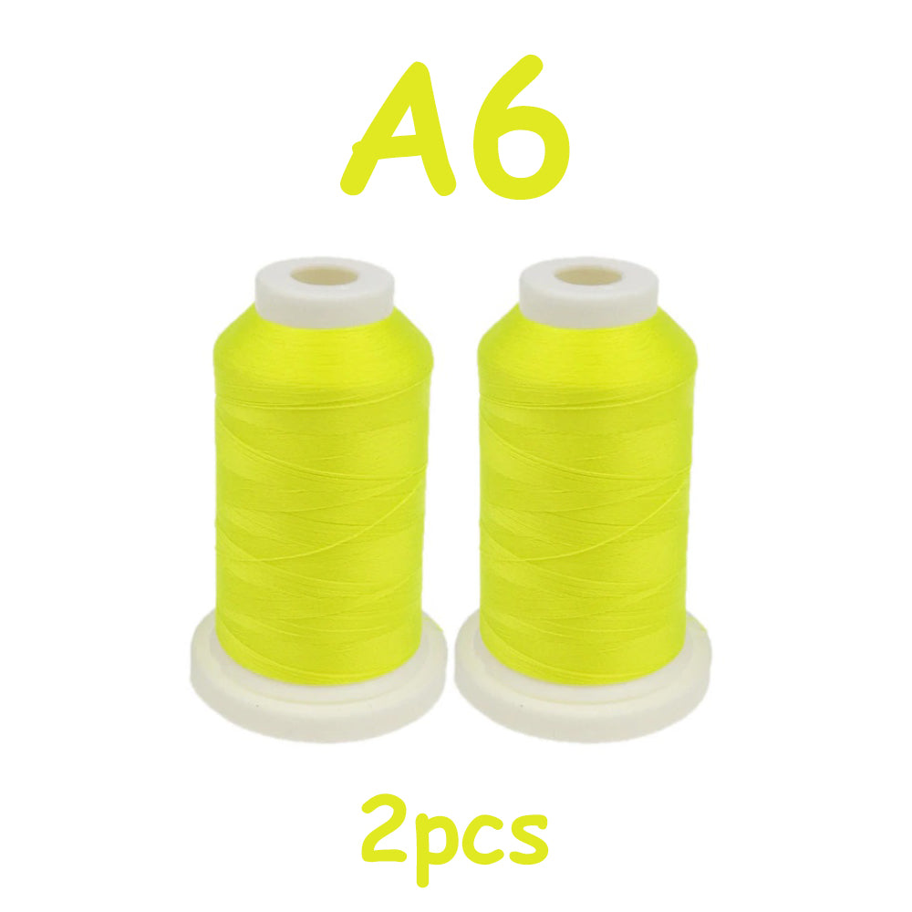 π Glow In The Dark Embroidery Thread by The Glow In The Dark Shop | 150D/2 | 800 Meters Polyester Sewing Thread | Luminous Thread for DIY, Cross Stitch, & Machine Embroidery π | A7