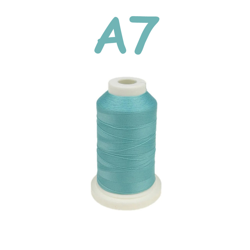 π Glow In The Dark Embroidery Thread by The Glow In The Dark Shop | 150D/2 | 800 Meters Polyester Sewing Thread | Luminous Thread for DIY, Cross Stitch, & Machine Embroidery π | A7
