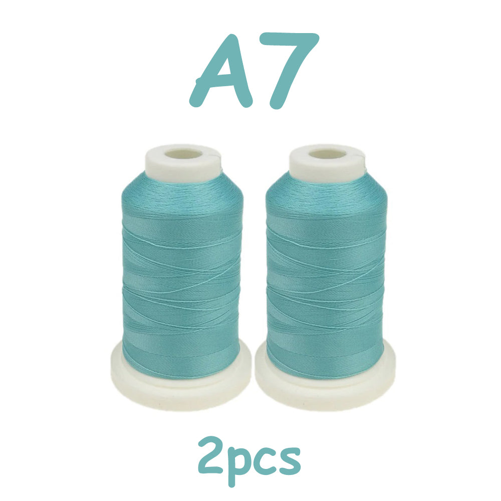 π Glow In The Dark Embroidery Thread by The Glow In The Dark Shop | 150D/2 | 800 Meters Polyester Sewing Thread | Luminous Thread for DIY, Cross Stitch, & Machine Embroidery π | A7