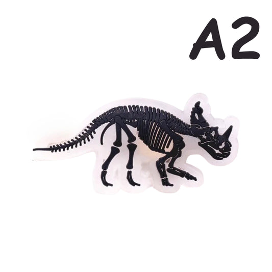 ππ¦ Luminous Dinosaur Skeleton Shoe Charms by The Glow In The Dark Shop | Cute PVC Charms for Kidsβ Shoes, Bags & Bracelets | Glow-in-the-Dark Fun! π A2