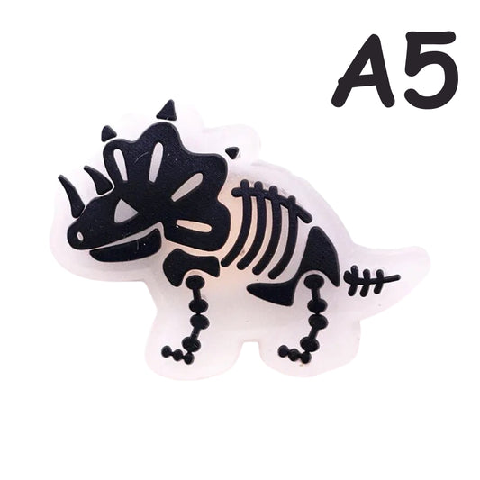 ππ¦ Luminous Dinosaur Skeleton Shoe Charms by The Glow In The Dark Shop | Cute PVC Charms for Kidsβ Shoes, Bags & Bracelets | Glow-in-the-Dark Fun! π A5