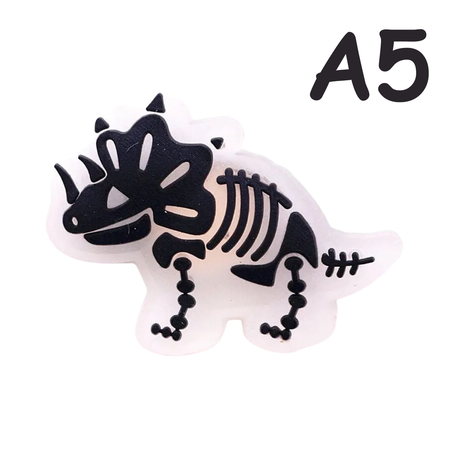 ππ¦ Luminous Dinosaur Skeleton Shoe Charms by The Glow In The Dark Shop | Cute PVC Charms for Kidsβ Shoes, Bags & Bracelets | Glow-in-the-Dark Fun! π A7