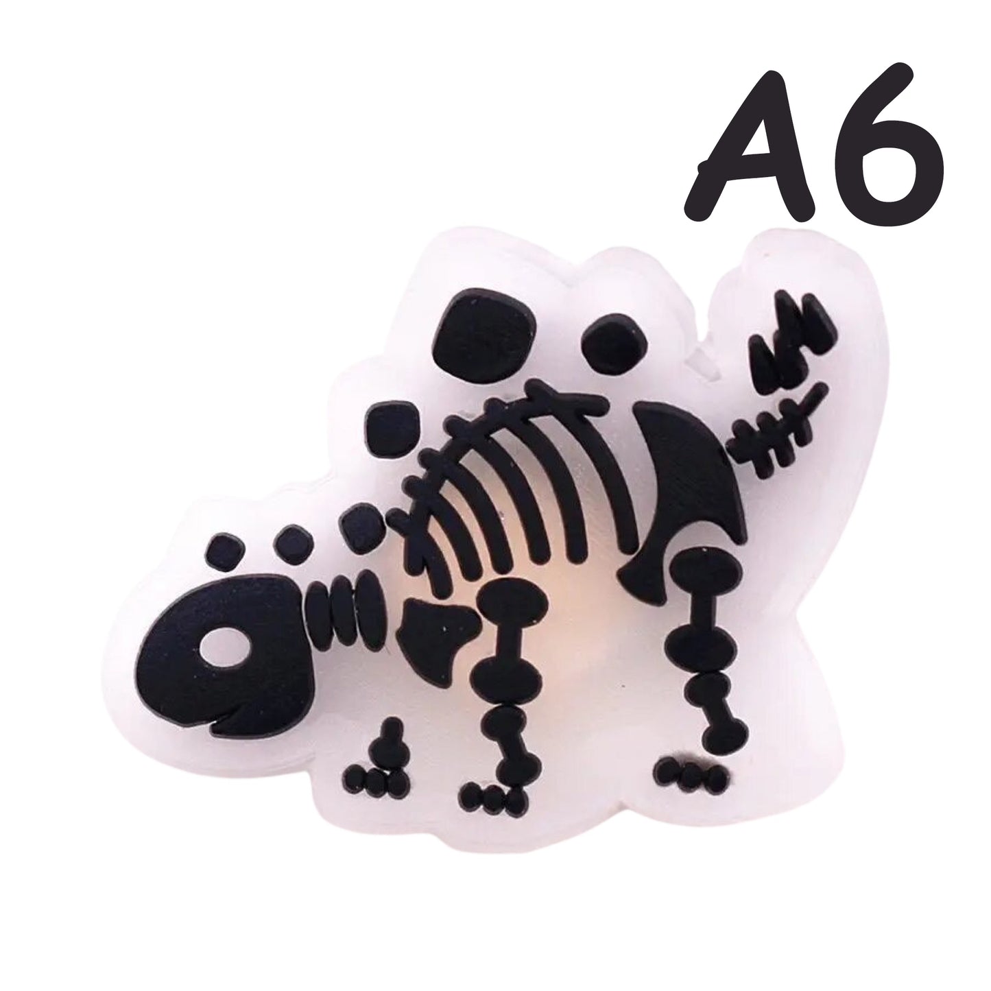 ππ¦ Luminous Dinosaur Skeleton Shoe Charms by The Glow In The Dark Shop | Cute PVC Charms for Kidsβ Shoes, Bags & Bracelets | Glow-in-the-Dark Fun! π A7