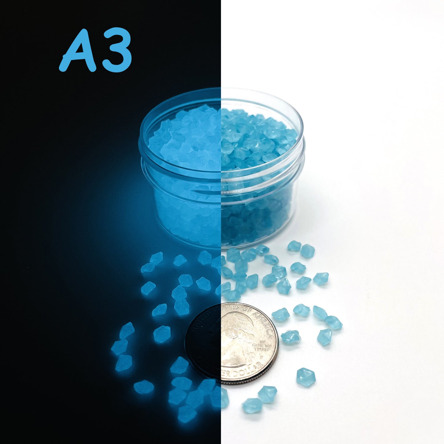 Glow In The Dark Sand by The Glow In The Dark Shop | Luminous Pebbles for Gardens, Aquariums, and Pathways ππ | A3