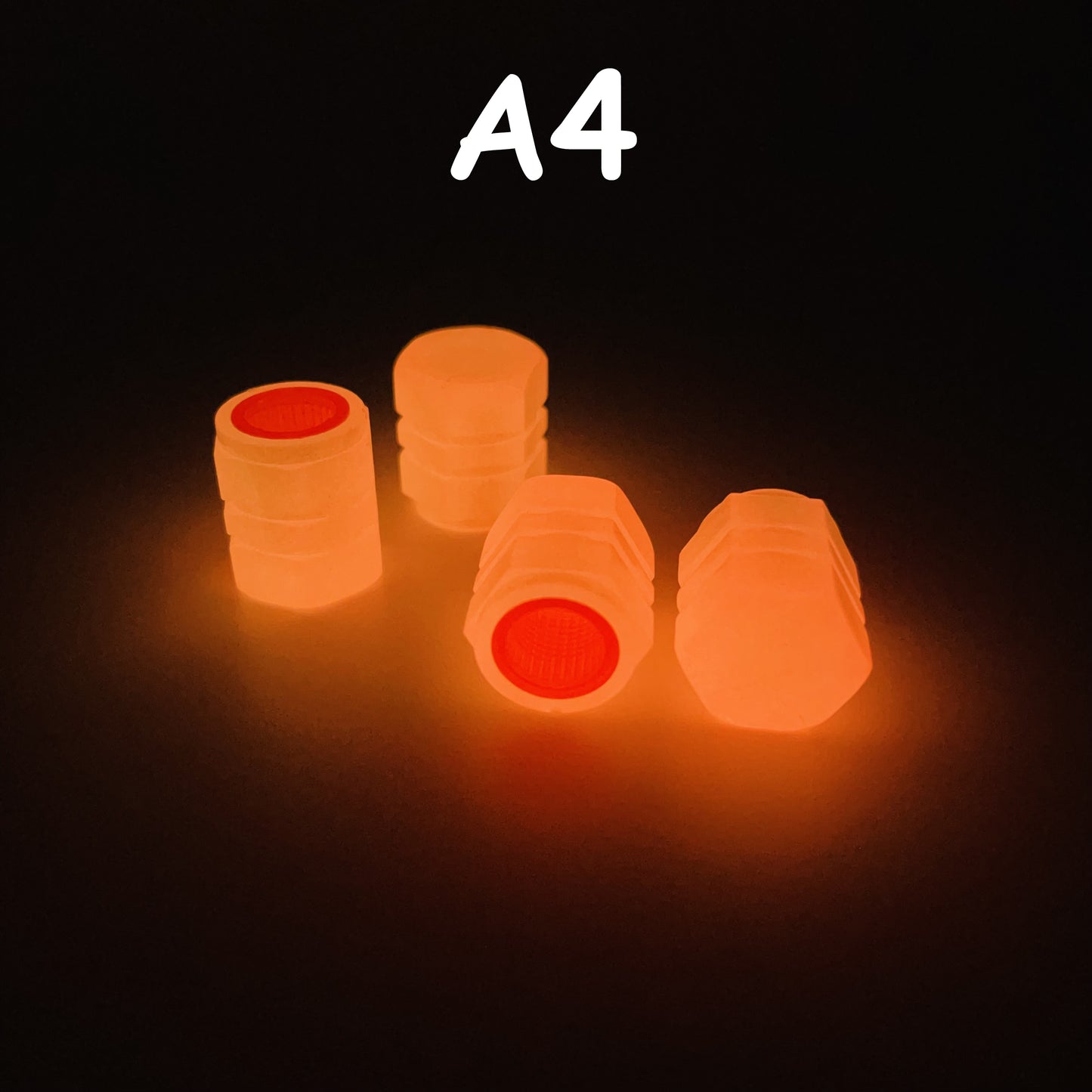 ππ² Glow in The Dark Tire Valve Cap by THE GLOW IN THE DARK SHOP | Fluorescent | Set of Four | Universal | Vehicle Wheel Dust Cover | Rustproof Caps (A3 | 4pcs)