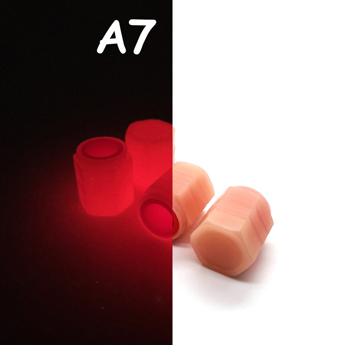 ππ² Glow in The Dark Tire Valve Cap by THE GLOW IN THE DARK SHOP | Fluorescent | Set of Four | Universal | Vehicle Wheel Dust Cover | Rustproof Caps | Collage | 4pcs)