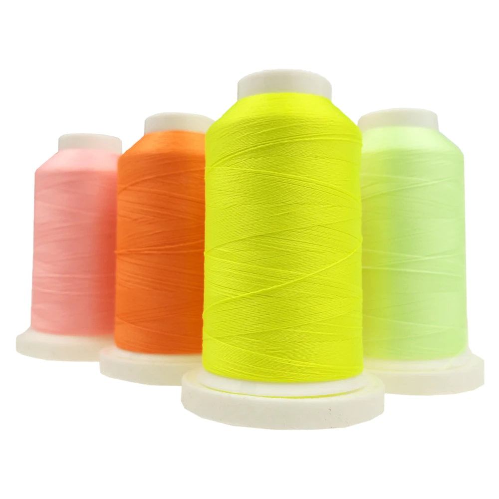 π Glow In The Dark Embroidery Thread by The Glow In The Dark Shop | 150D/2 | 800 Meters Polyester Sewing Thread | Luminous Thread for DIY, Cross Stitch, & Machine Embroidery π | A7