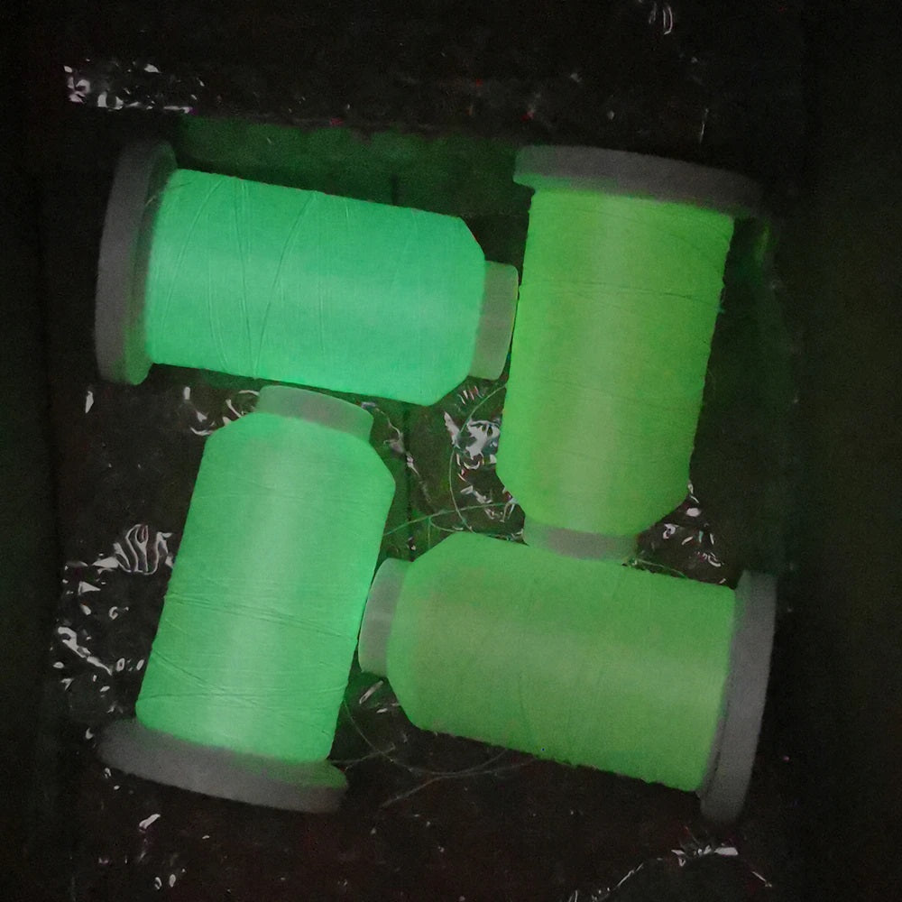π Glow In The Dark Embroidery Thread by The Glow In The Dark Shop | 150D/2 | 800 Meters Polyester Sewing Thread | Luminous Thread for DIY, Cross Stitch, & Machine Embroidery π | A7