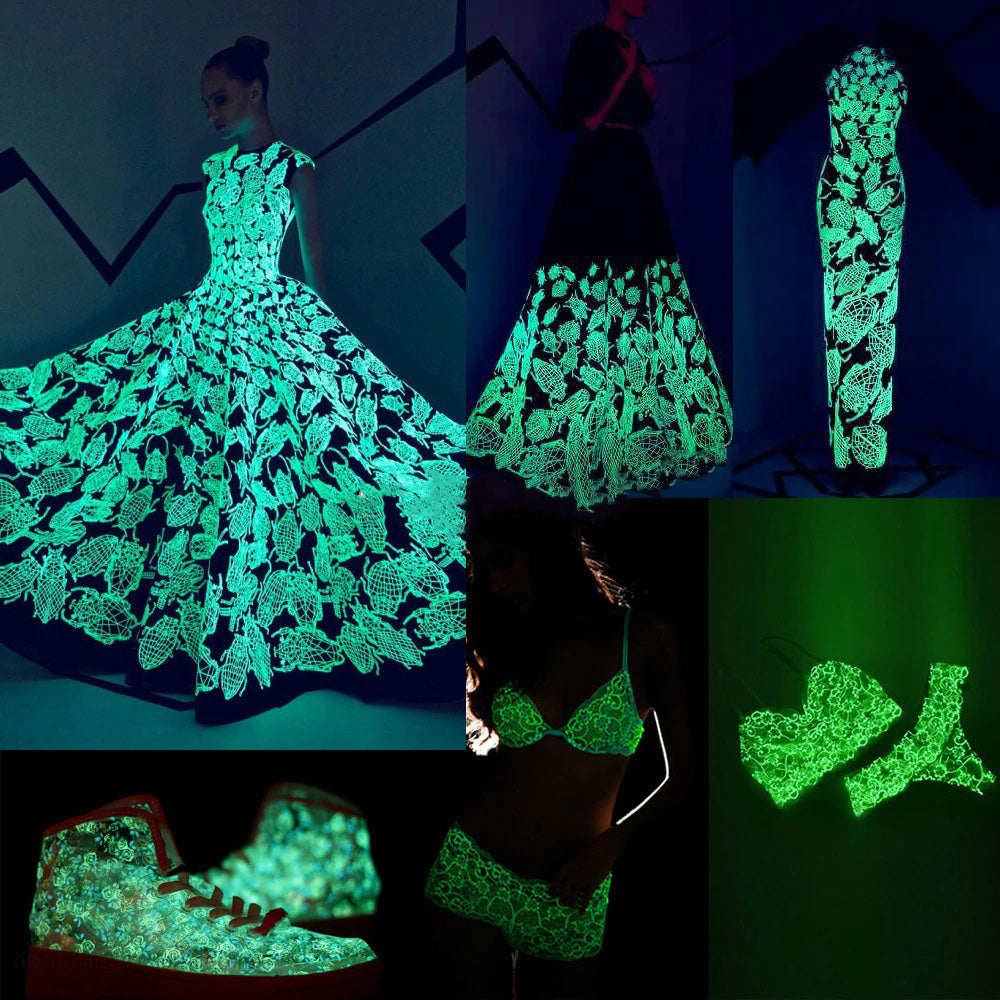 π Glow In The Dark Embroidery Thread by The Glow In The Dark Shop | 150D/2 | 800 Meters Polyester Sewing Thread | Luminous Thread for DIY, Cross Stitch, & Machine Embroidery π | A7