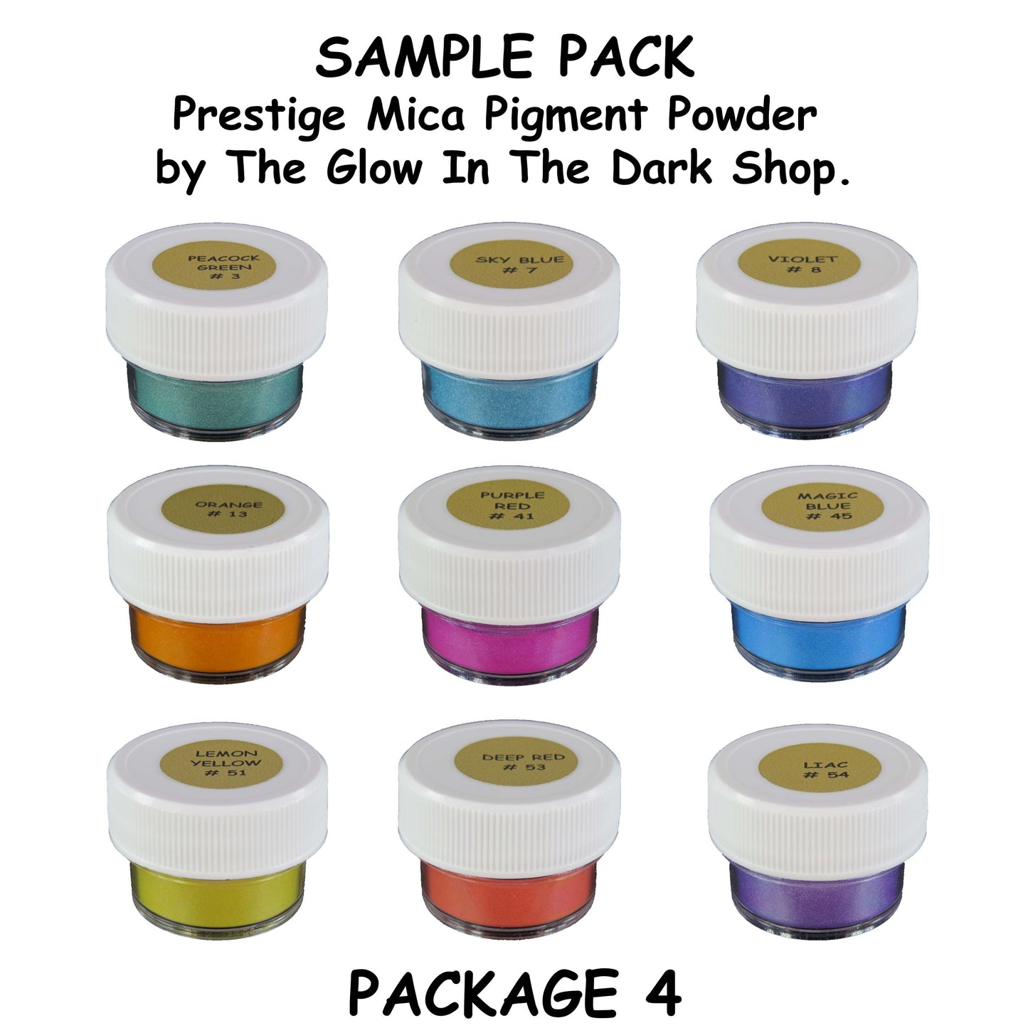 15g Prestige Mica Pigment Powder by The Glow In The Dark Shop | Eco-Friendly & Multi-Purpose Colorants | 54 Vibrant Shades Available π¨π | Package 4