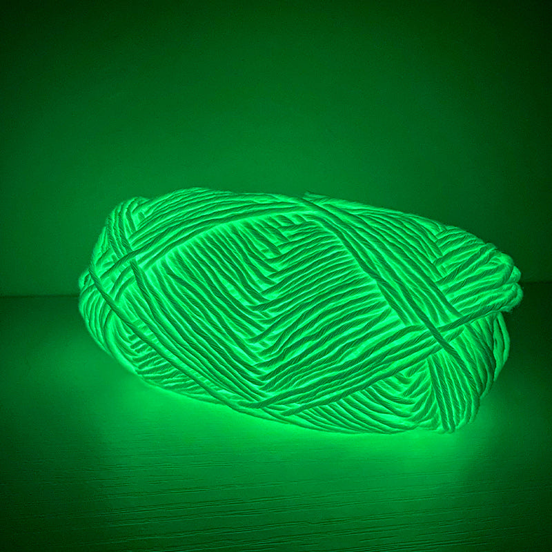 Glow in the Dark Yarn by The Glow In The Dark Shop | 60 Meter / 65 Yards / 2mm | Fluorescent | Luminescent | Phosphorescent | Wool | Polyester