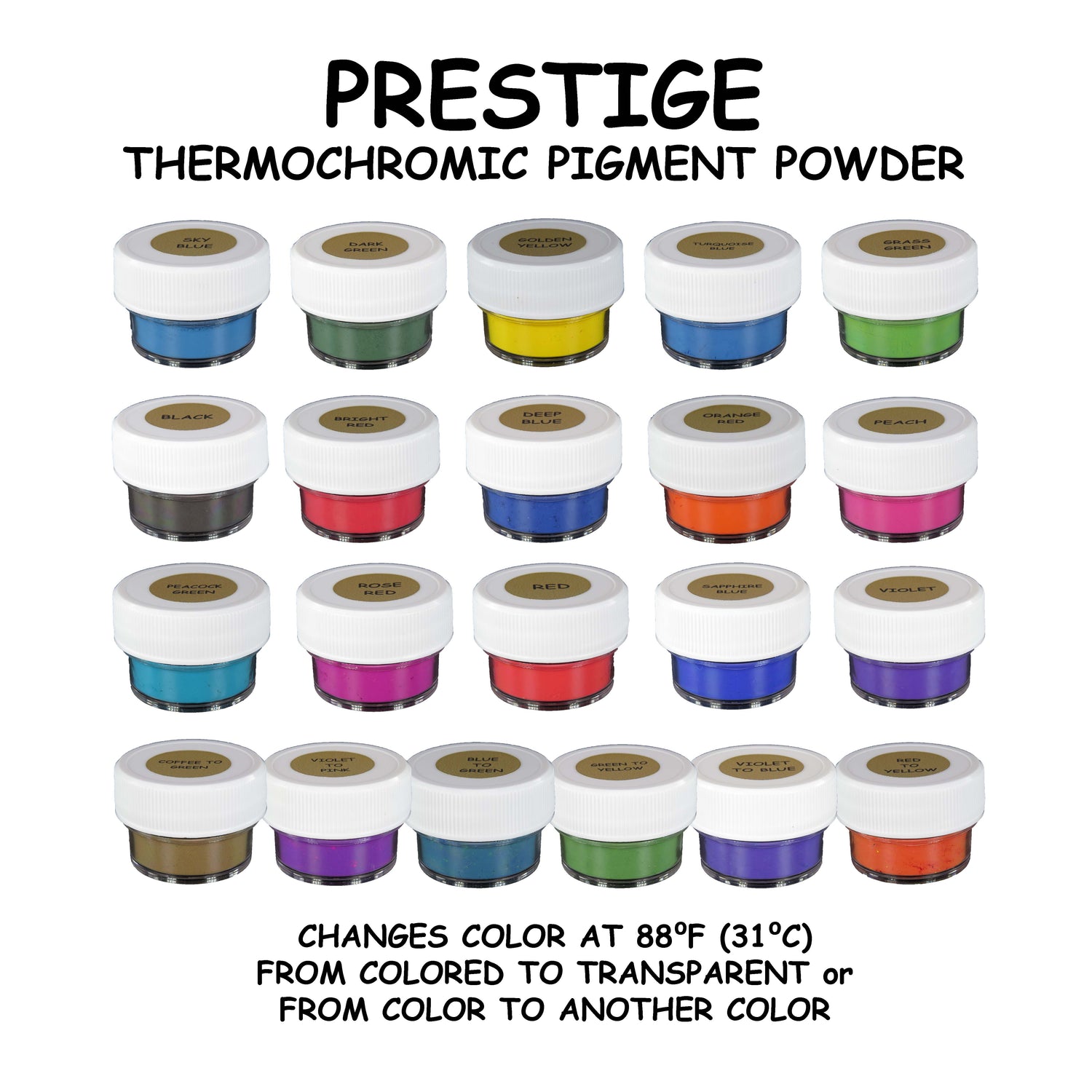 PRESTIGE THERMOCHROMIC PIGMENT Changes @ 88⁰F (31⁰C)