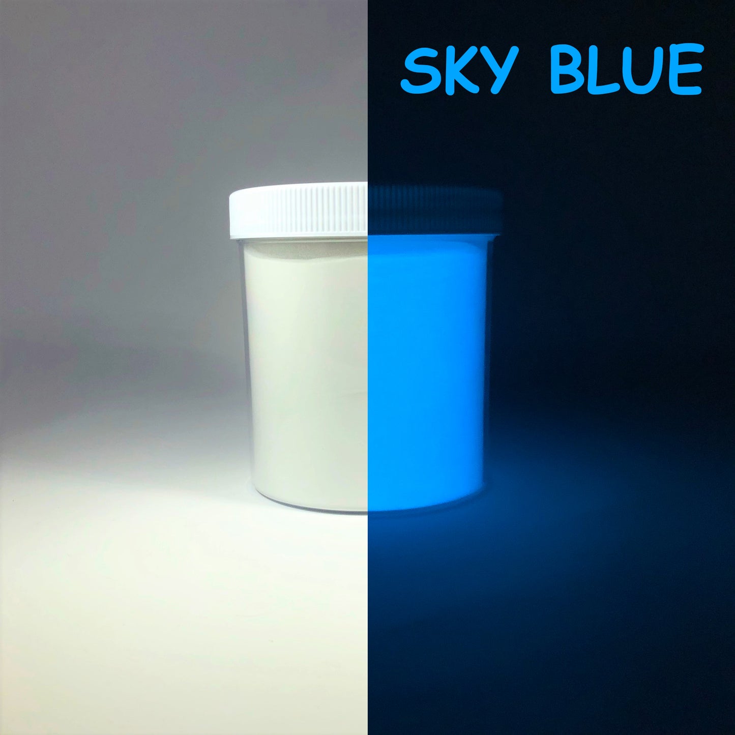 1. SKY BLUE | Prestige Glow in the Dark Powder | 20 Colors | Eco-Friendly | Non-Toxic | Photoluminescent | Unbeatable Prices!