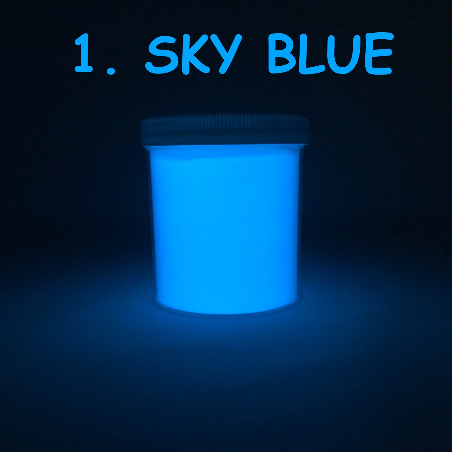 1. SKY BLUE | Prestige Glow in the Dark Powder | 20 Colors | Eco-Friendly | Non-Toxic | Photoluminescent | Unbeatable Prices!