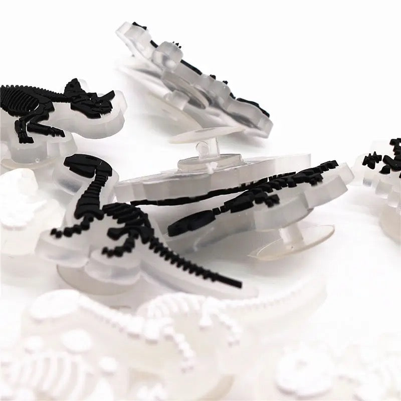 🌟🦖 Luminous Dinosaur Skeleton Shoe Charms by The Glow In The Dark Shop | Cute PVC Charms for Kids’ Shoes, Bags & Bracelets | Glow-in-the-Dark Fun! 🌟 A4