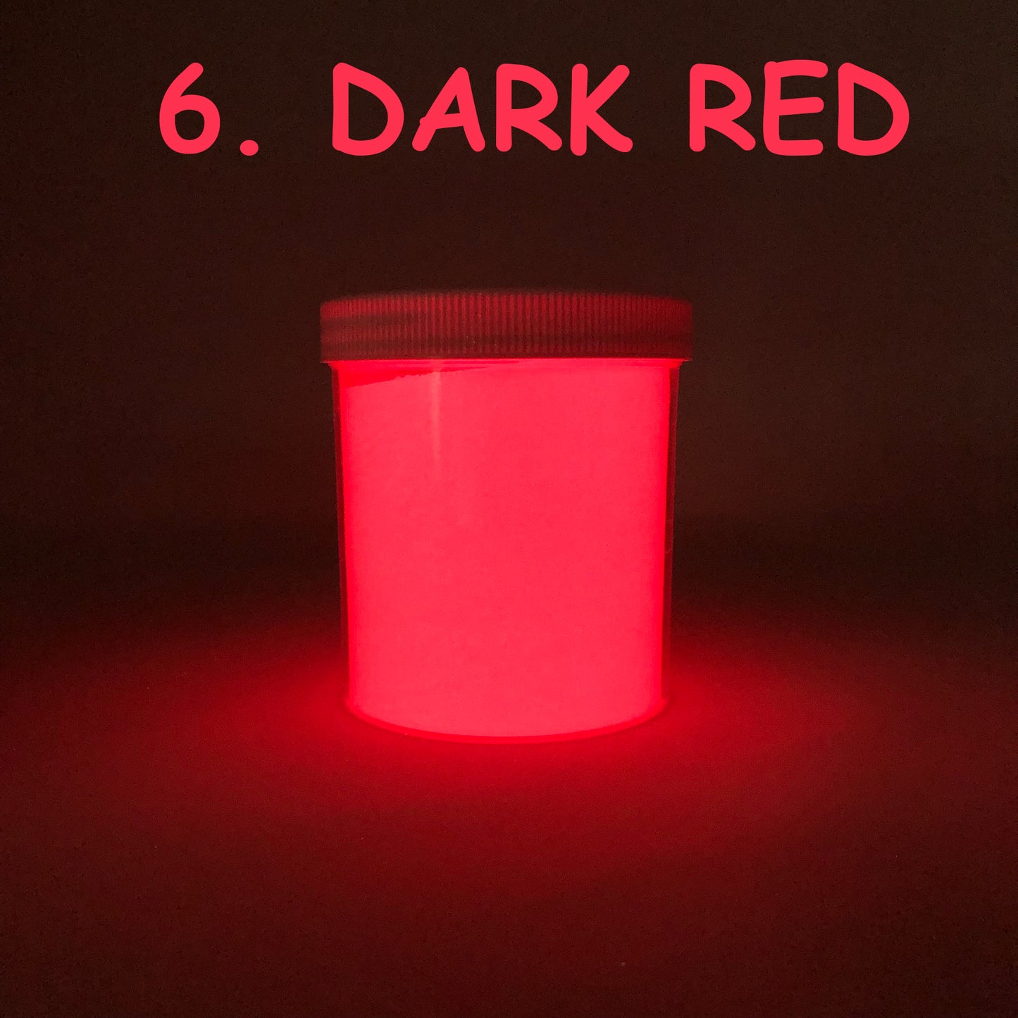 6. DARK RED | Prestige Glow in the Dark Powder | 20 Colors | Eco-Friendly | Non-Toxic | Photoluminescent | Unbeatable Prices!