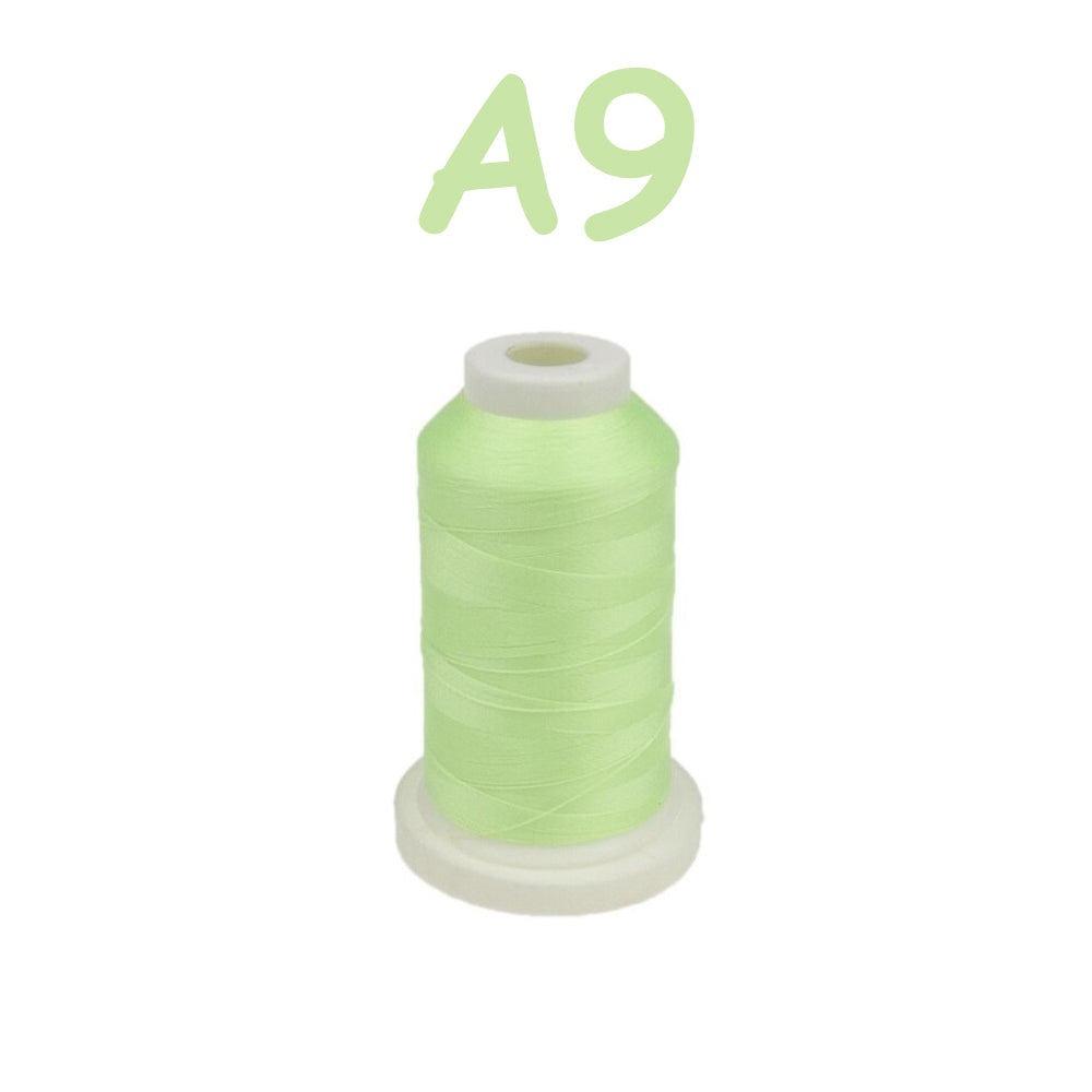 🌟 Glow In The Dark Embroidery Thread by The Glow In The Dark Shop | 150D/2 | 800 Meters Polyester Sewing Thread | Luminous Thread for DIY, Cross Stitch, & Machine Embroidery 🌟 | A4