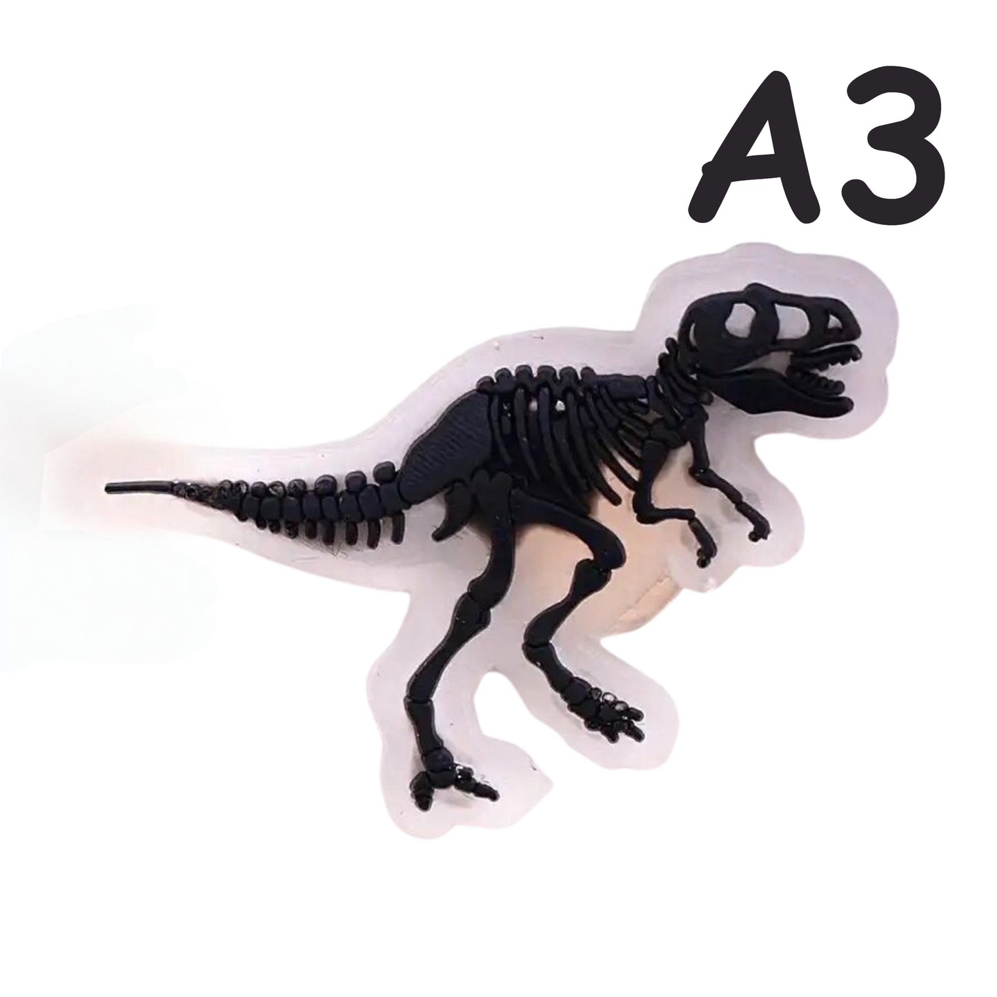 🌟🦖 Luminous Dinosaur Skeleton Shoe Charms by The Glow In The Dark Shop | Cute PVC Charms for Kids’ Shoes, Bags & Bracelets | Glow-in-the-Dark Fun! 🌟 A4