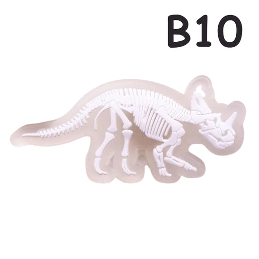 🌟🦖 Luminous Dinosaur Skeleton Shoe Charms by The Glow In The Dark Shop | Cute PVC Charms for Kids’ Shoes, Bags & Bracelets | Glow-in-the-Dark Fun! 🌟 B10