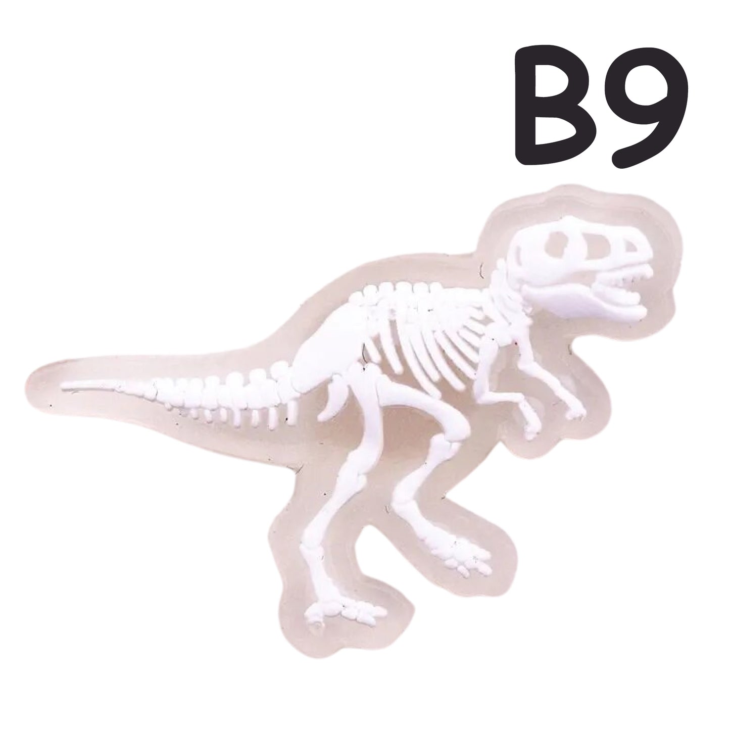 🌟🦖 Luminous Dinosaur Skeleton Shoe Charms by The Glow In The Dark Shop | Cute PVC Charms for Kids’ Shoes, Bags & Bracelets | Glow-in-the-Dark Fun! 🌟 A4