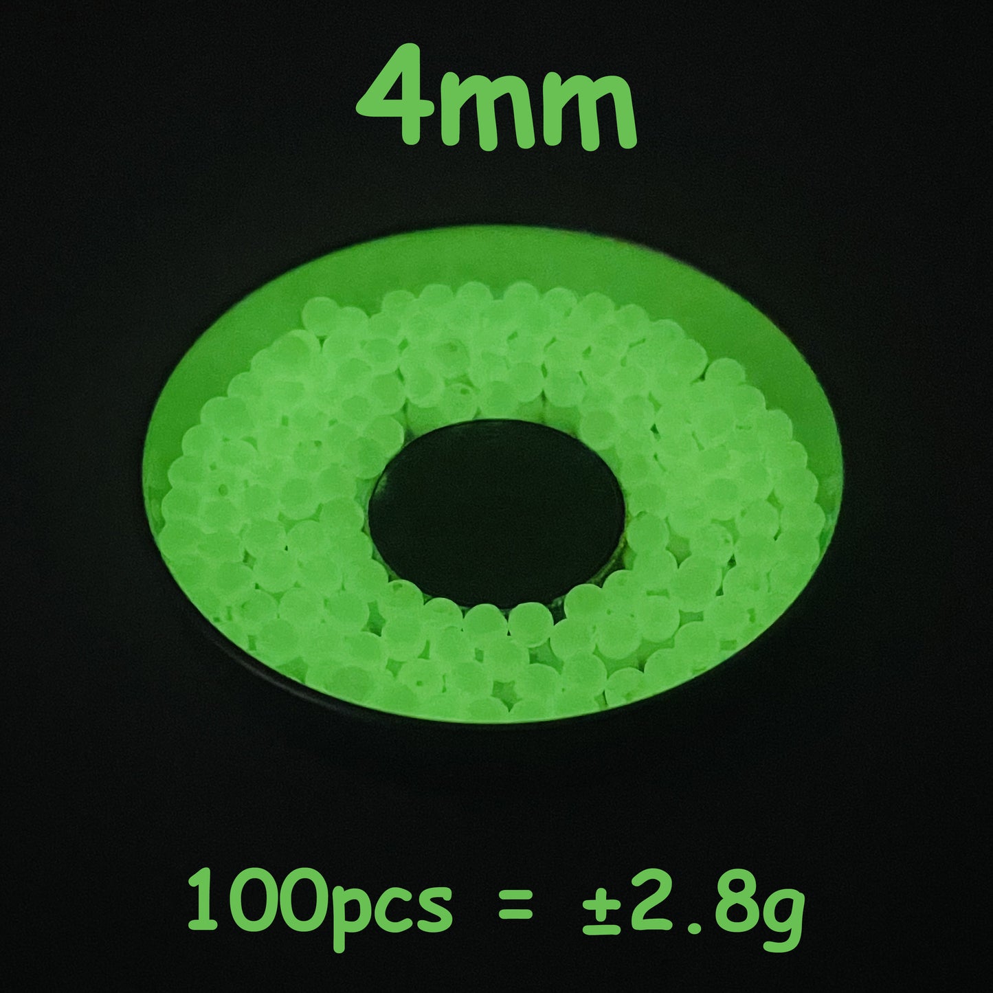 6mm Glow In The Dark Beads | Green Luminous Round Acrylic Spacer Beads | 4mm | 5mm | 6mm | 8mm | 10mm | 12mm