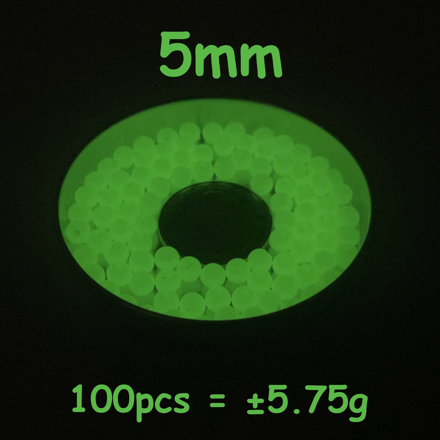 4mm Glow In The Dark Beads | Green Luminous Round Acrylic Spacer Beads | 4mm | 5mm | 6mm | 8mm | 10mm | 12mm