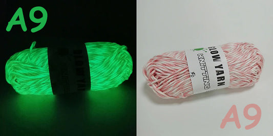 (A9) Glow in the Dark Yarn by The Glow In The Dark Shop | 60 Meter / 65 Yards / 2mm | Fluorescent | Luminescent | Phosphorescent | Wool | Polyester
