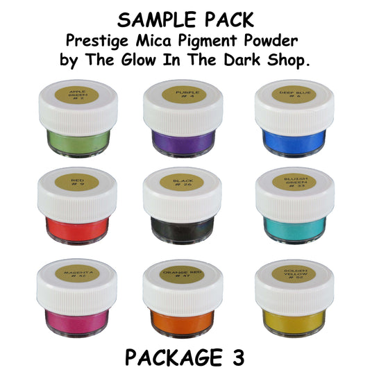 15g Prestige Mica Pigment Powder by The Glow In The Dark Shop | Eco-Friendly & Multi-Purpose Colorants | 54 Vibrant Shades Available 🎨🌈 | Package 3