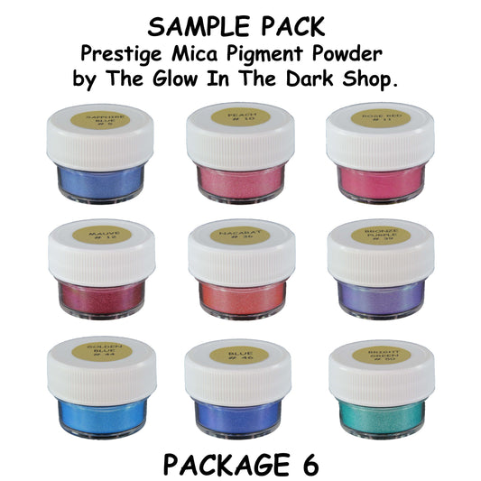 15g Prestige Mica Pigment Powder by The Glow In The Dark Shop | Eco-Friendly & Multi-Purpose Colorants | 54 Vibrant Shades Available 🎨🌈 | Package 6