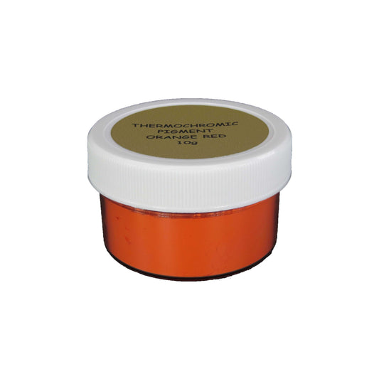 9. ORANGE RED | Prestige Thermochromic Pigment Powder | Changes color at 22⁰C (71.6°F) | COLOR TO CLEAR | 21 Color Choices Available | BRAND: PIGMENTS by UNIGLOW