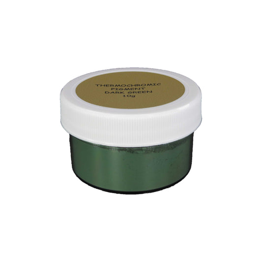 4. DARK GREEN | Prestige Thermochromic Pigment Powder | Changes color at 22⁰C (71.6°F) | COLOR TO CLEAR | 21 Color Choices Available | BRAND: PIGMENTS by UNIGLOW