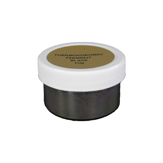 6. BLACK | Prestige Thermochromic Pigment Powder | Changes color at 22⁰C (71.6°F) | COLOR TO CLEAR | 21 Color Choices Available | BRAND: PIGMENTS by UNIGLOW