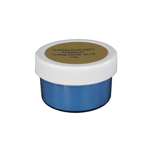 2. TURQUOISE BLUE | Prestige Thermochromic Pigment Powder | Changes color at 88ºF (31ºC) | COLOR TO CLEAR | 21 Color Choices Available | BRAND: PIGMENTS by UNIGLOW