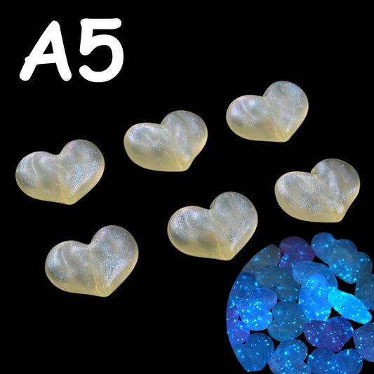 🌟✨ Mini Glow In The Dark Heart Beads by The Glow In The Dark Shop | 18x24mm | Acrylic Beads | Luminous | DIY Necklace & Bracelet Jewelry Making 💖🌟 | A5