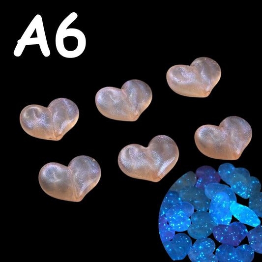 🌟✨ Mini Glow In The Dark Heart Beads by The Glow In The Dark Shop | 18x24mm | Acrylic Beads | Luminous | DIY Necklace & Bracelet Jewelry Making 💖🌟 | A6