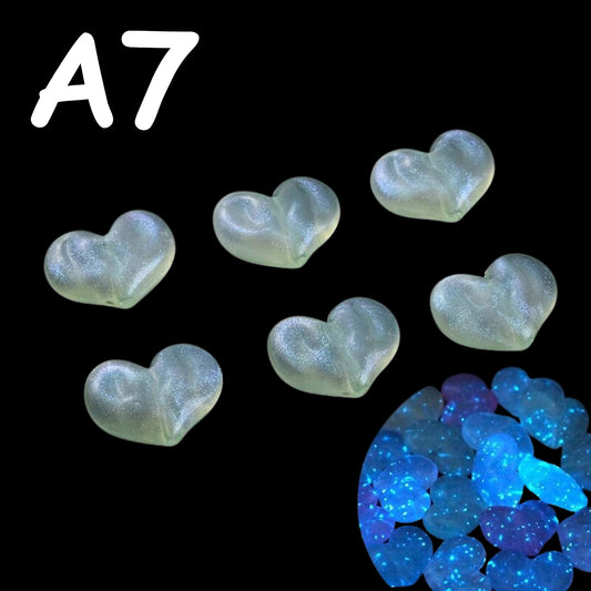 🌟✨ Mini Glow In The Dark Heart Beads by The Glow In The Dark Shop | 18x24mm | Acrylic Beads | Luminous | DIY Necklace & Bracelet Jewelry Making 💖🌟 | A7